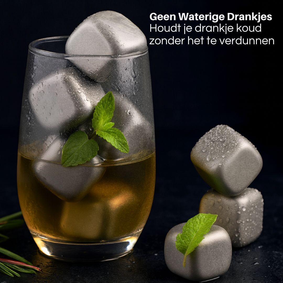 Titanium Ice Cubes for Drinks – Reusable | Nord Kitchen