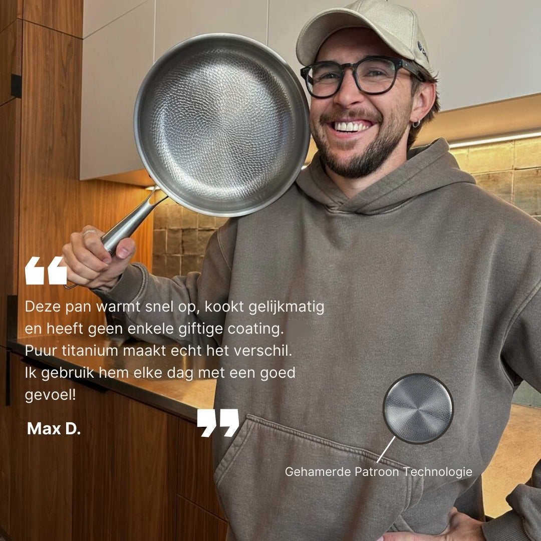 Titanium Hammered Wok Pan Pro